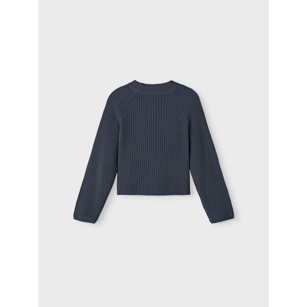 NAME-IT_FallWinter2023_4349218_13222011_2 Παιδική Πλεχτή Μπλούζα Crop Name It 13220011 Μπλέ  Κορίτσι - Image 2