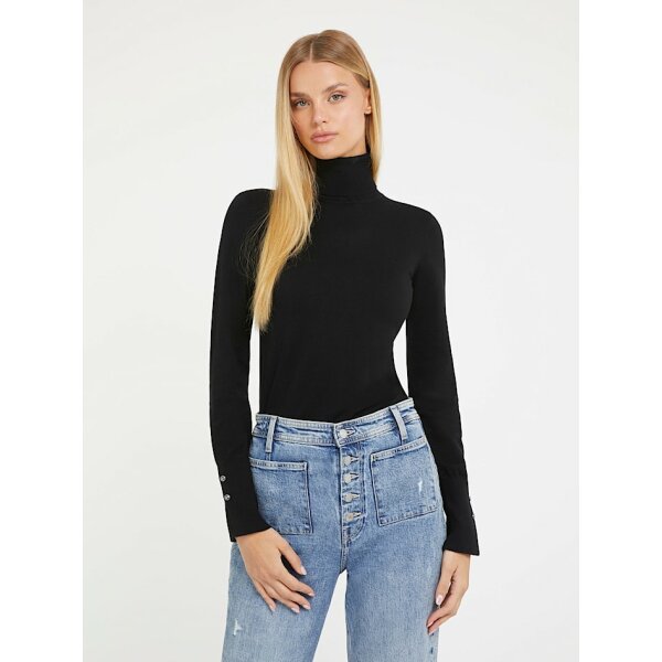 W2BR53Z2V62-JBLK Γυναικεία Μπλούζα Guess Ζιβάγκο Μαύρο W2BR53Z2V62-JBLK - Image 1