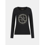 Γυναικεία Μπλούζα Guess Ελαστική με λογότυπο στρας W3BI61J1314-JBLK - Image 4