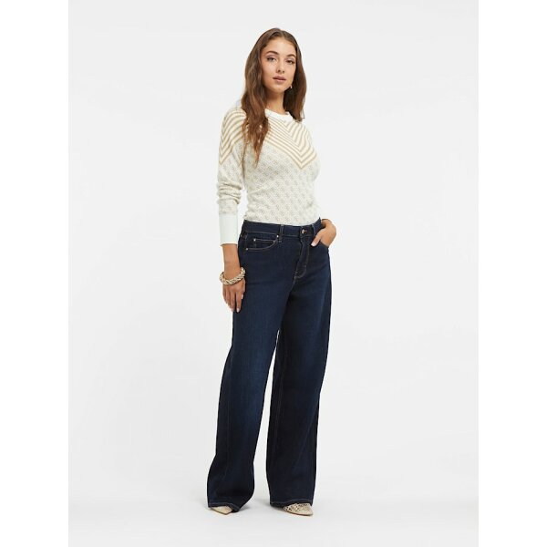 Γυναικείο Πουλόβερ με λογότυπο 4g Guess Εκρού W3BR26Z3AE0-F02T - Image 2