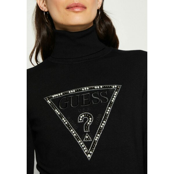 Γυναικεία Μπλούζα Guess Ζιβάγκο με λογότυπο με στρας Μαύρο W3BR23Z2NQ2-JBLK - Image 4