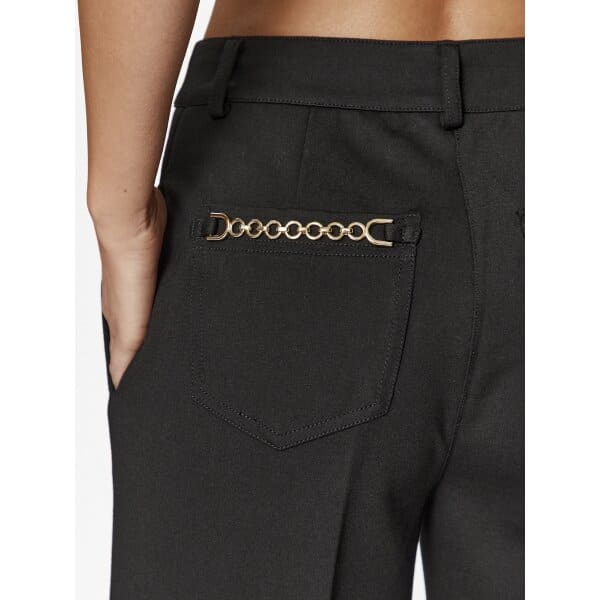 Γυναικείο Παντελόνι υφασμάτινο W3BB40 KBJP2 Μαύρο Slim Fit - Image 2