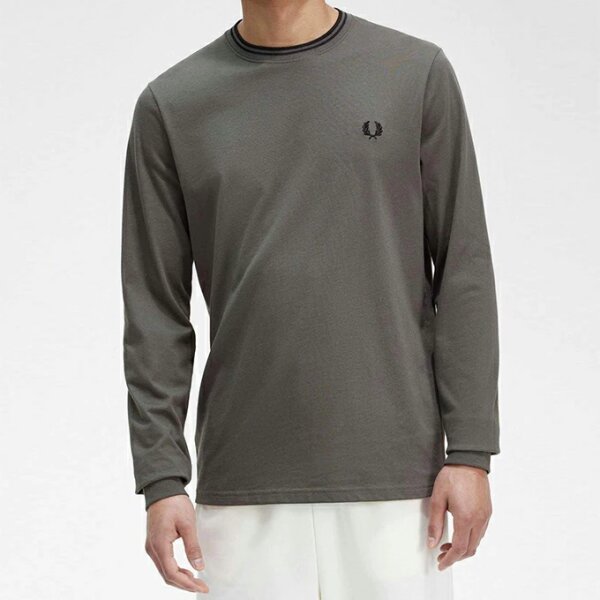 Ανδρική Μπλούζα FRED PERRY TWIN TIPPED M9602 Πράσινο - Image 2