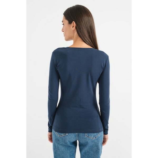 Γυναικεία Μπλούζα  Guess Ελαστική με λογότυπο στρας Μπλέ W3BI61J1314-G7P1 - Image 6