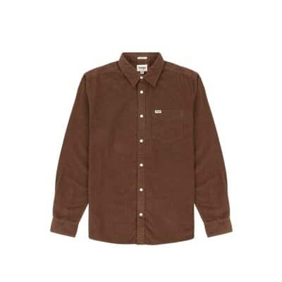 Ανδρικό Πουκάμισο Κοτλέ WRANGLER 112341011 Καφέ