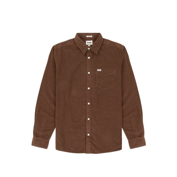 Ανδρικό Πουκάμισο Κοτλέ WRANGLER 112341011 Καφέ - Image 1