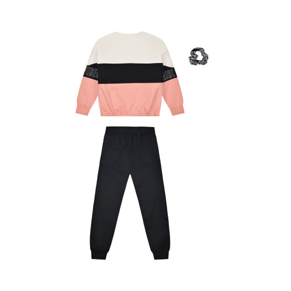 16-123241-0_010-02 Φόρμα φούτερ σετ με ανάγλυφο τύπωμα και αρορτί λάστιχο για τα μαλλίά για κορίτσι ENERGIERS 16-123241-0 - Image 2