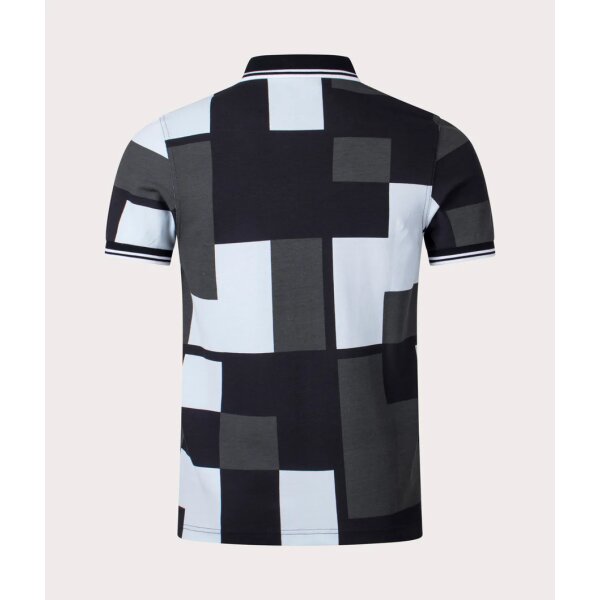 Ανδρικό POLO FRED PERRY PIXEL PRINT M6614 Γκρι Μαύρο - Image 3