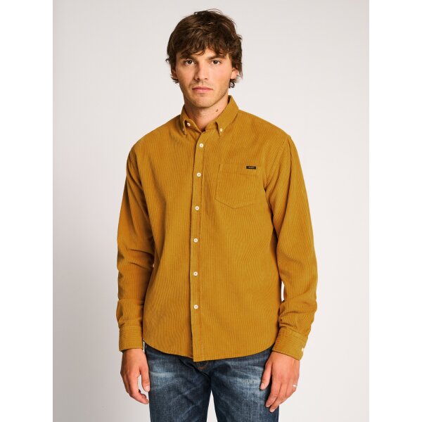 Ανδρικό Πουκάμισο Κοτλέ STAFF STANTON 61-008.050 Μουσταρδί - Image 4