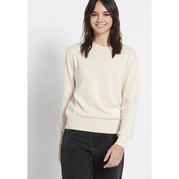 Γυναικείο Essential πουλόβερ με στρογγυλή λαιμόκοψη Εκρού FBL008-100-09 FUNKY BUDDHA - Image 1