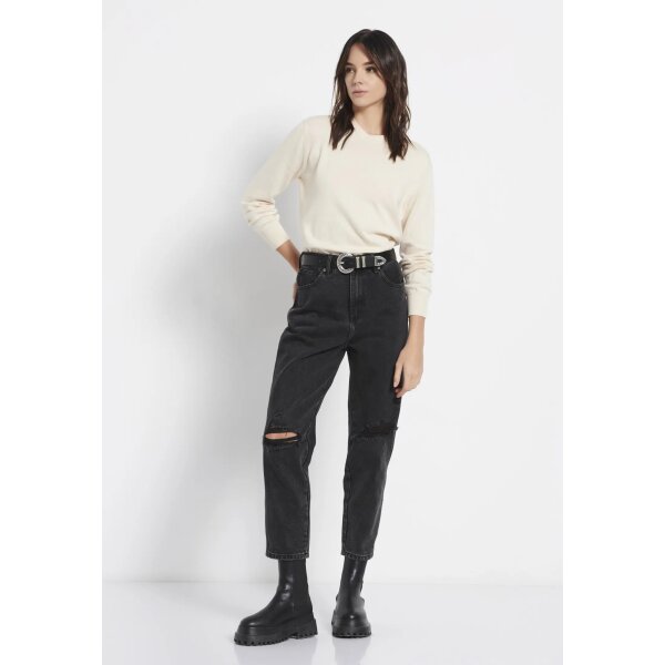 Γυναικείο Essential πουλόβερ με στρογγυλή λαιμόκοψη Εκρού FBL008-100-09 FUNKY BUDDHA - Image 3