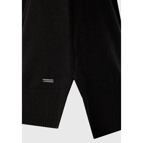 Γυναικείο πουλόβερ με V λαιμόκοψη Μαύρο FBL008-101-09 FUNKY BUDDHA - Image 6