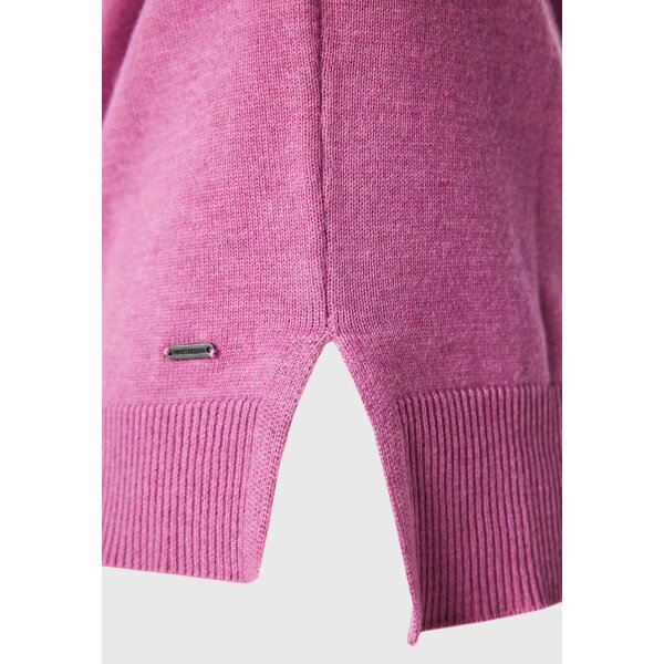 Γυναικείο πουλόβερ με V λαιμόκοψη Ροζ FBL008-101-09 FUNKY BUDDHA - Image 6