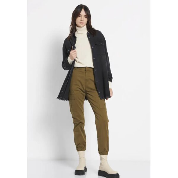 Γυναικείο cargo παντελόνι Χακί FBL008-178-02 FUNKY BUDDHA - Image 3