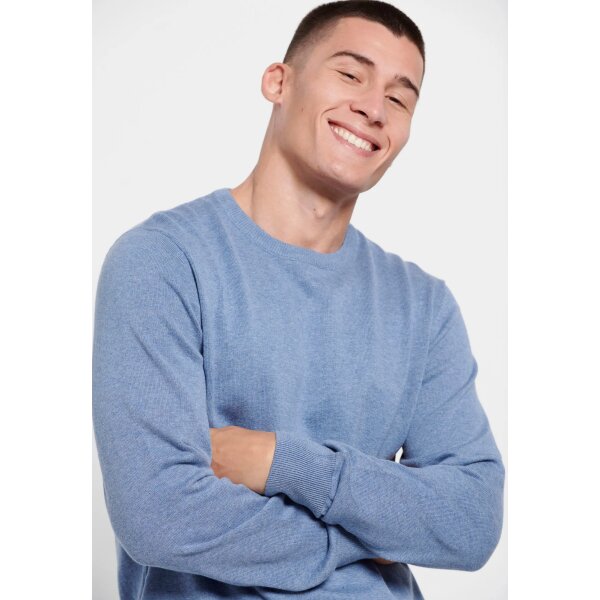 Ανδρική Πλεκτή Μπλούζα FUNKY BUDDHA FBM008-001-09 Γαλάζιο - Image 4