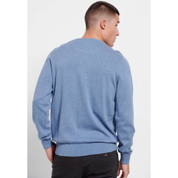 Ανδρική Πλεκτή Μπλούζα FUNKY BUDDHA FBM008-001-09 Γαλάζιο - Image 5