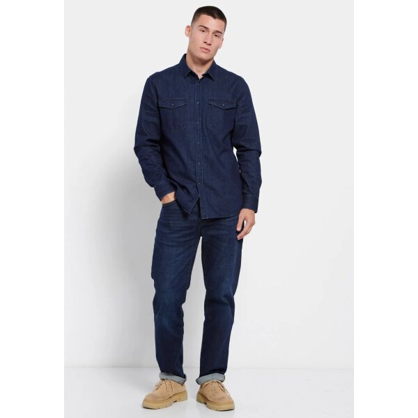 Ανδρικό Πουκάμισο Τζιν FUNKY BUDDHA FBM008-092-05 Μπλε - Image 3