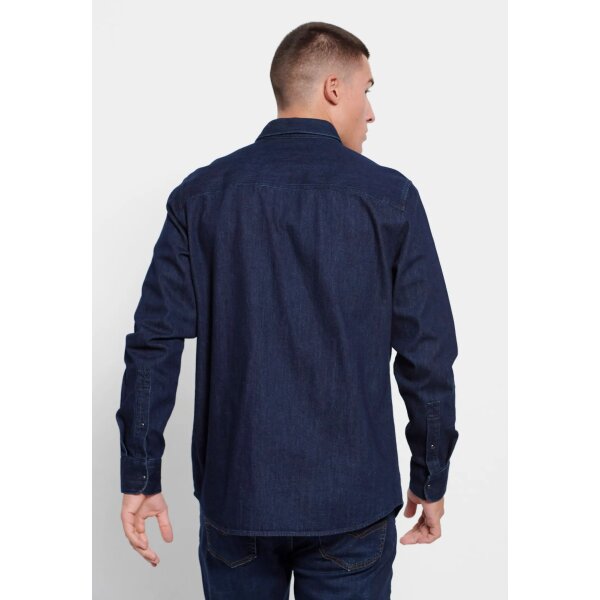 Ανδρικό Πουκάμισο Τζιν FUNKY BUDDHA FBM008-092-05 Μπλε - Image 5
