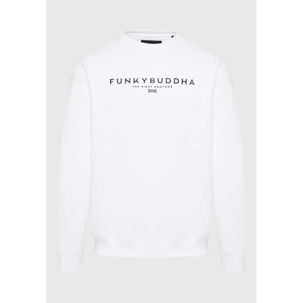 FBM008-092-06_WHITE_6 Ανδρική Φούτερ FUNKY BUDDHA FBM008-092-06 Λευκό - Image 1