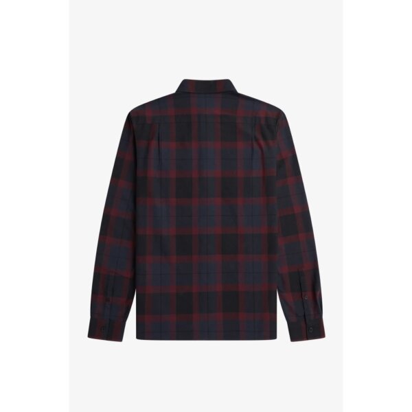 Ανδρικό Πουκάμισο FRED PERRY OXBLOOD M6573 Μπλε Μπορντώ - Image 5
