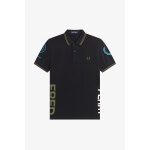 Ανδρικό POLO FRED PERRY GRAPHIC BRANDED M6613 Μαύρο