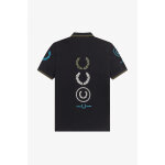 Ανδρικό POLO FRED PERRY GRAPHIC BRANDED M6613 Μαύρο - Image 2