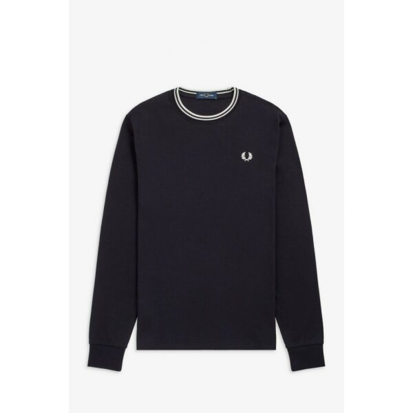 Ανδρική Μπλούζα FRED PERRY TWIN TIPPED M9602 Μαύρο - Image 1