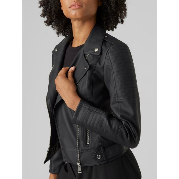 VERO-MODA_Noos0_4361387_10298734_5 ΓΥΝΑΙΚΕΙΟ JACKET ΔΕΡΜΑΤΙΝΗ VERO MODA ΜΑΥΡΟ 10298734 - Image 3