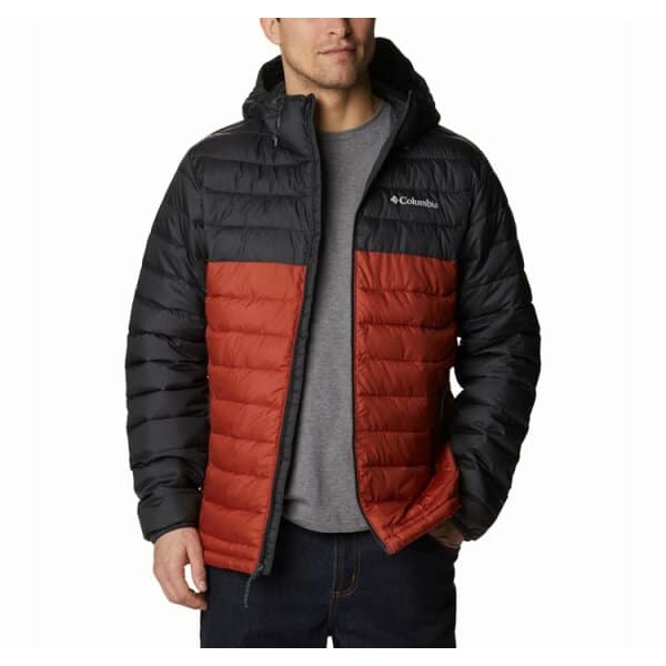 Ανδρικό Μπουφάν COLUMBIA POWDER LITE WO1151 Μαύρο Πορτοκαλί - Image 4
