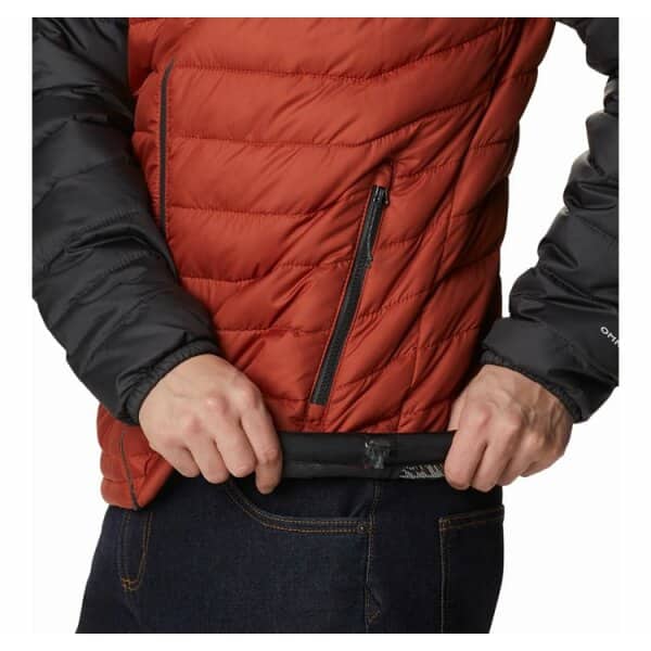 Ανδρικό Μπουφάν COLUMBIA POWDER LITE WO1151 Μαύρο Πορτοκαλί - Image 5