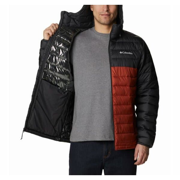 Ανδρικό Μπουφάν COLUMBIA POWDER LITE WO1151 Μαύρο Πορτοκαλί - Image 6