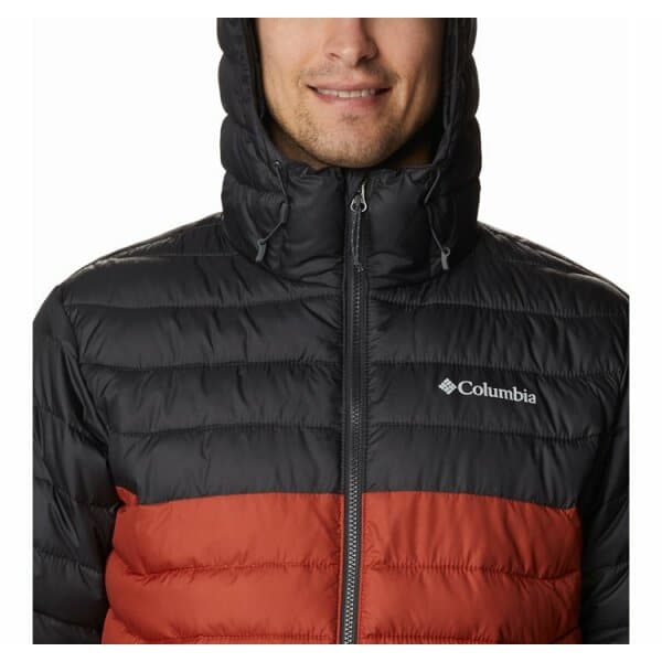 Ανδρικό Μπουφάν COLUMBIA POWDER LITE WO1151 Μαύρο Πορτοκαλί - Image 7