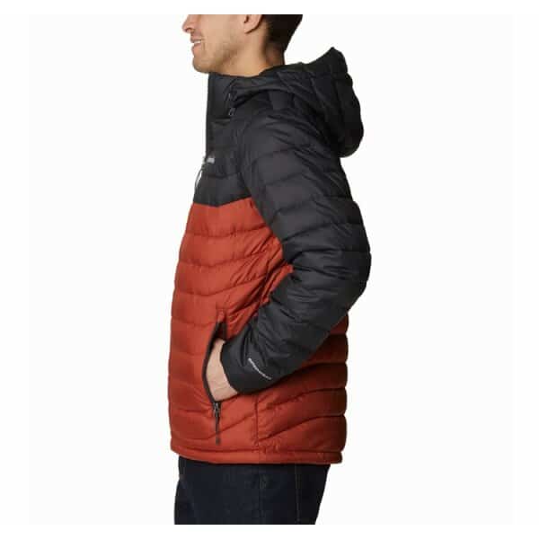 Ανδρικό Μπουφάν COLUMBIA POWDER LITE WO1151 Μαύρο Πορτοκαλί - Image 8