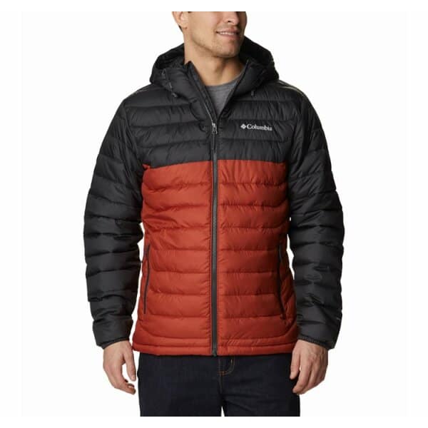 Ανδρικό Μπουφάν COLUMBIA POWDER LITE WO1151 Μαύρο Πορτοκαλί - Image 1
