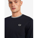 Ανδρική Μπλούζα FRED PERRY TWIN TIPPED M9602 Μαύρο - Image 2