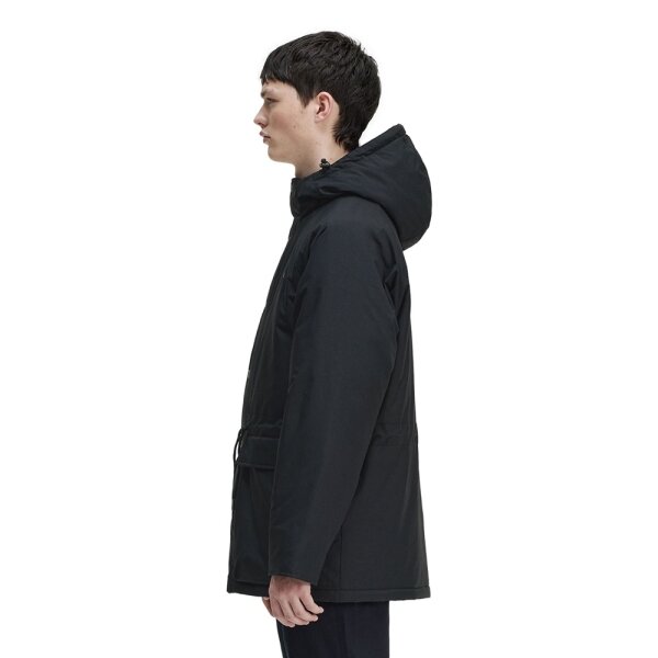 Ανδρικό Μπουφάν PARKA FRED PERRY PADDED ZIP J6516 Μαύρο - Image 4