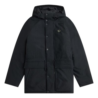 Ανδρικό Μπουφάν PARKA FRED PERRY PADDED ZIP J6516 Μαύρο