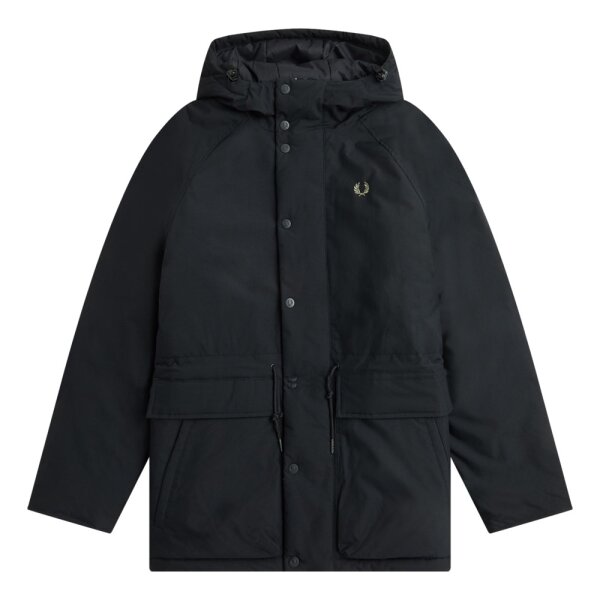 Ανδρικό Μπουφάν PARKA FRED PERRY PADDED ZIP J6516 Μαύρο - Image 1