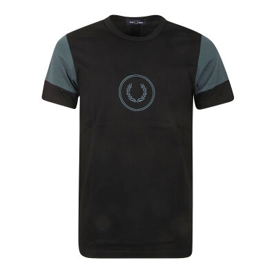 Ανδρική Μπλούζα FRED PERRY COLOUR BLOCK M6603 Μαύρο