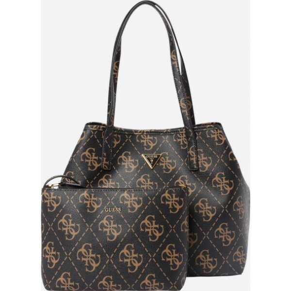 guess-os699528-τσαντα-ωμου-vikky-tote-brown-logo Γυναικεία Τσάντα Ώμου Shopper VIKKY TOTE BROWN LOGO Guess OS699528 - Image 1