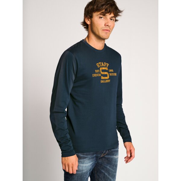 Ανδρική Μπλούζα STAFF CLEN 64-302.050 Μπλε - Image 4