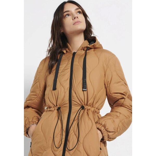 FBL008-108-01_BROWN_SUGAR_3 Γυναικείο Relaxed fit puffer μπουφάν με αποσπώμενη κουκούλα Καφέ  FUNKY BUDDHA FBL008-108-01 - Image 5