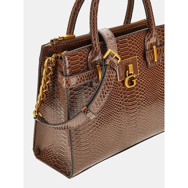 Γυναικεία Τσάντα χειρός καφέ tabata python print GUESS HWKB8998060 - Image 5