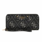 Γυναικείο πορτοφόλι GUESS ESO839046 ECO BRENTON SLG BROWN LOGO μαύρο/γκρι - Image 3