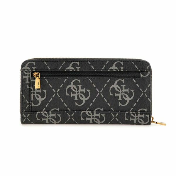guess_sweso839046_mauro-l-3_1 Γυναικείο πορτοφόλι GUESS ESO839046 ECO BRENTON SLG BROWN LOGO μαύρο/γκρι - Image 5