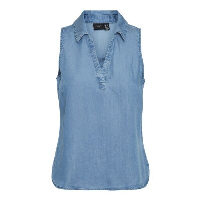 ΓΥΝΑΙΚΕΙΑ ΜΠΛΟΥΖΑ ΤΖΙΝ VERO MODA VMHARPER SL COLLAR SHORT TOP GA 10283751