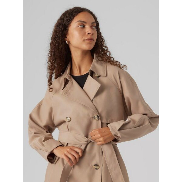 Γυναικεία καπαρτίνα μακριά μπεζ Vero moda 10301287 - Image 3