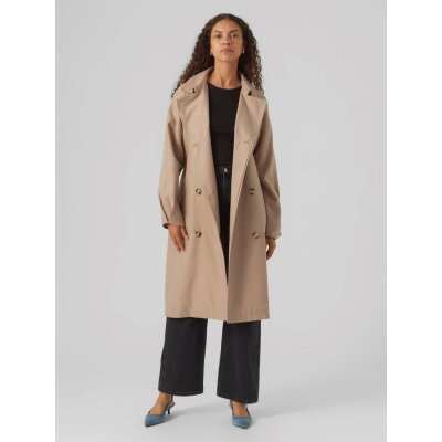 Γυναικεία καπαρτίνα μακριά μπεζ Vero moda 10301287