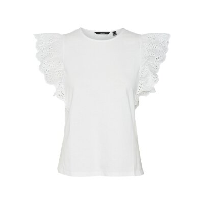 ΓΥΝΑΙΚΕΙΑ ΜΠΛΟΥΖΑ ΛΕΥΚΗ VERO MODA VMHANNE SS LACE TOP JRS SPE GA 10304507