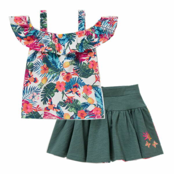 ΠΑΙΔΙΚΟ ΣΕΤ ΜΕ ΦΟΥΣΤΑ ΜΑΚΟ ΧΑΚΙ FLORAL ΚΟΡΙΤΣΙ ENERGIERS 15-224347-0 - Image 1